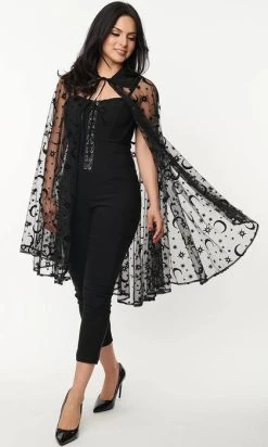 UNIQUE VINTAGE Moon & Stars | MESH CAPE