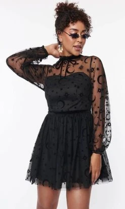 UNIQUE VINTAGE Moon & Stars | FLARE DRESS` -Restyle Sales Shop unique vintage moon stars flare dress 1 21dc7539 81b7 4ec5 b3c7 6265b84c345a 700x700