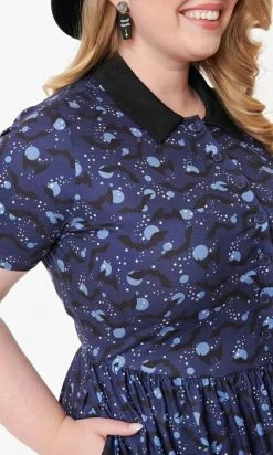 UNIQUE VINTAGE Bats [Purple/Black] | BRADY DRESS** -Restyle Sales Shop unique vintage purple black bats print brady flare dress 8 b871dd7c e53d 485f 93b8 fccb4bf86c35 700x700